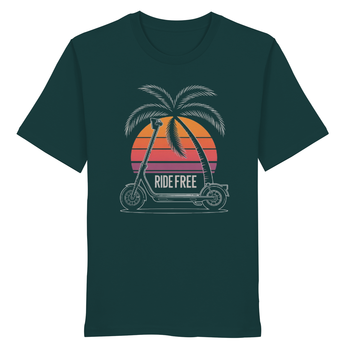 Ride Free Sunset and Palm - Organic Shirt