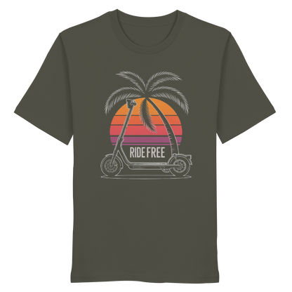 Ride Free Sunset and Palm - Organic Shirt