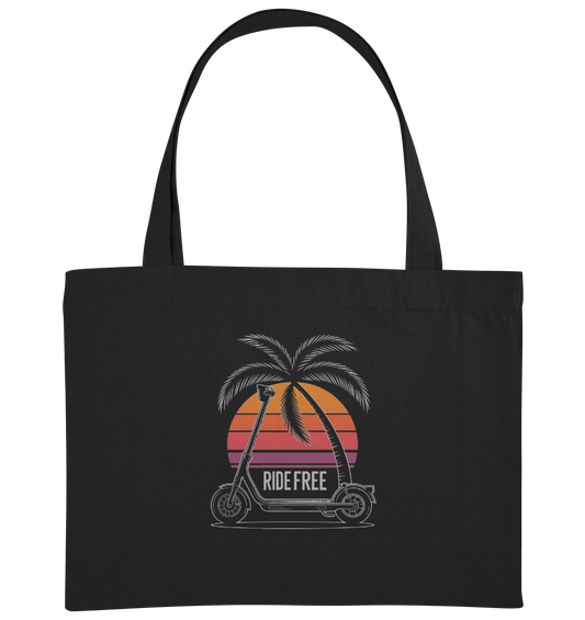 Ride Free Sunset and Palm - Organic Shopping-Bag