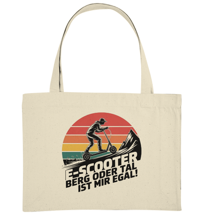 E-Scooter Berg oder Tal ist mir egal - Organic Shopping-Bag