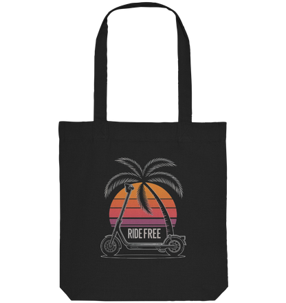 Ride Free Sunset and Palm - Organic Tote-Bag