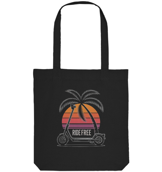 Ride Free Sunset and Palm - Organic Tote-Bag