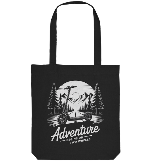 Adventure begins on two wheels - Organic Tote-Bag