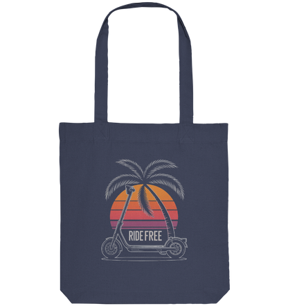 Ride Free Sunset and Palm - Organic Tote-Bag