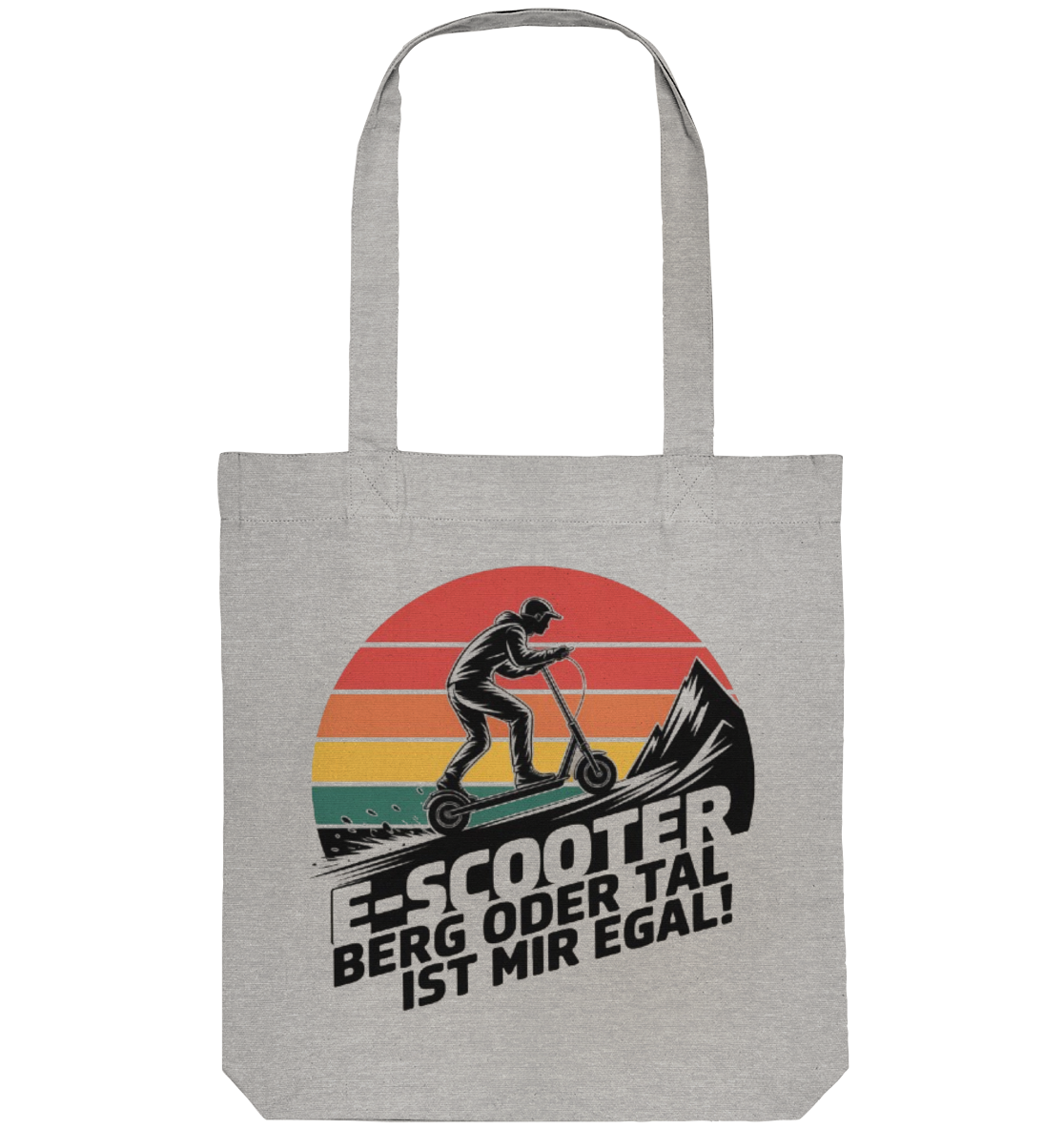 E-Scooter Berg oder Tal ist mir egal - Organic Tote-Bag