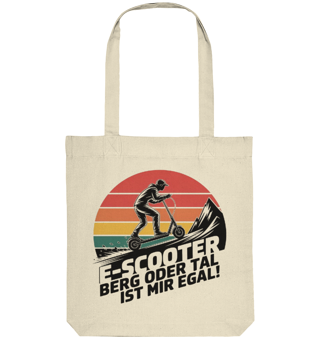 E-Scooter Berg oder Tal ist mir egal - Organic Tote-Bag
