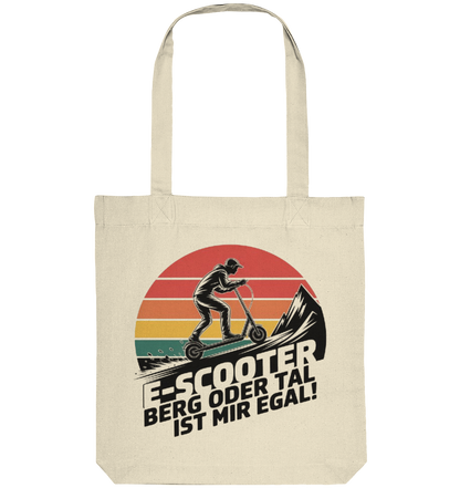 E-Scooter Berg oder Tal ist mir egal - Organic Tote-Bag