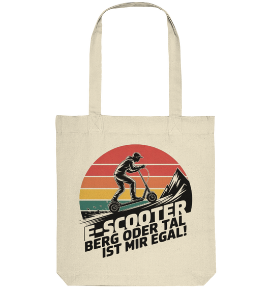 E-Scooter Berg oder Tal ist mir egal - Organic Tote-Bag