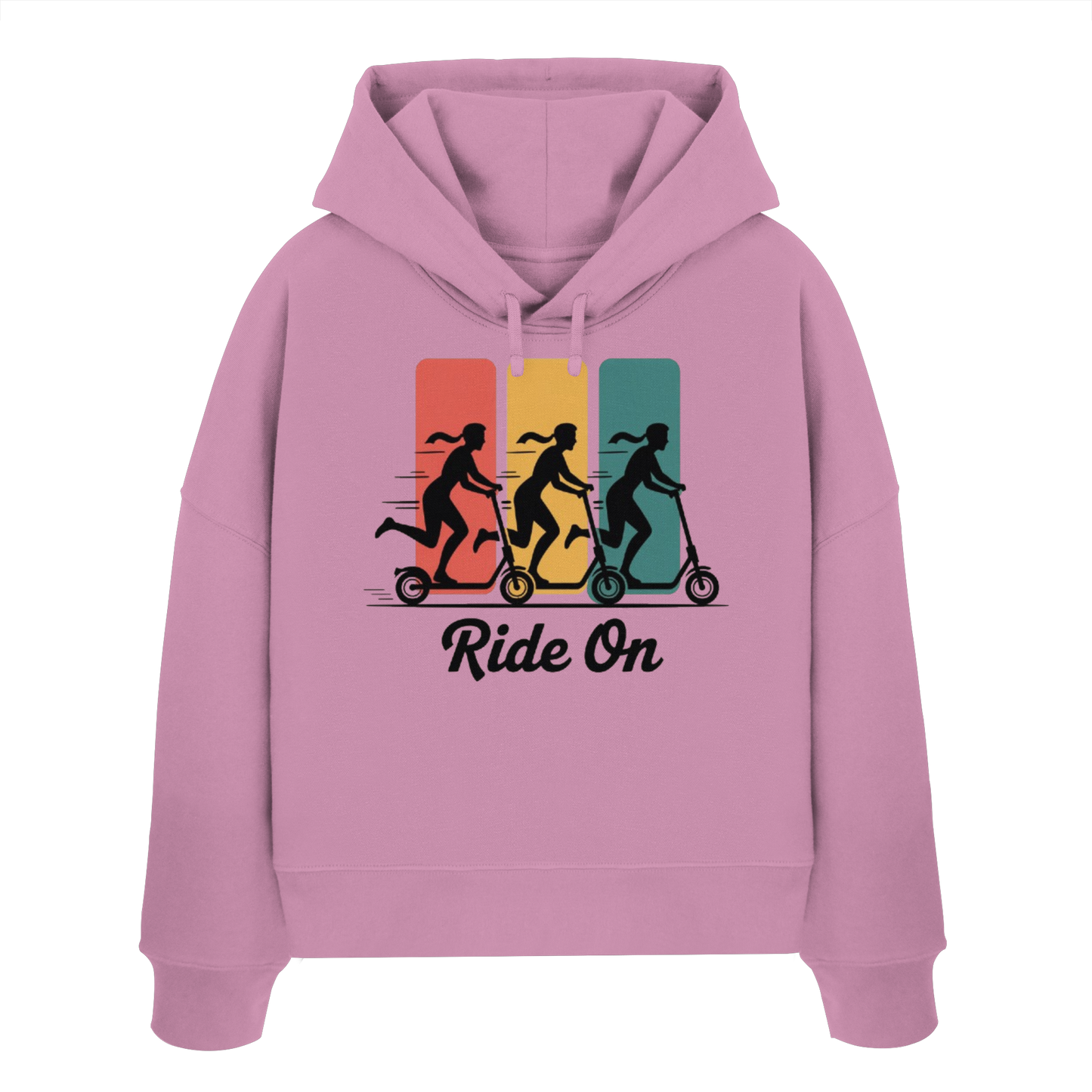Ride on  - Womens Organic Boxcut Hoodie