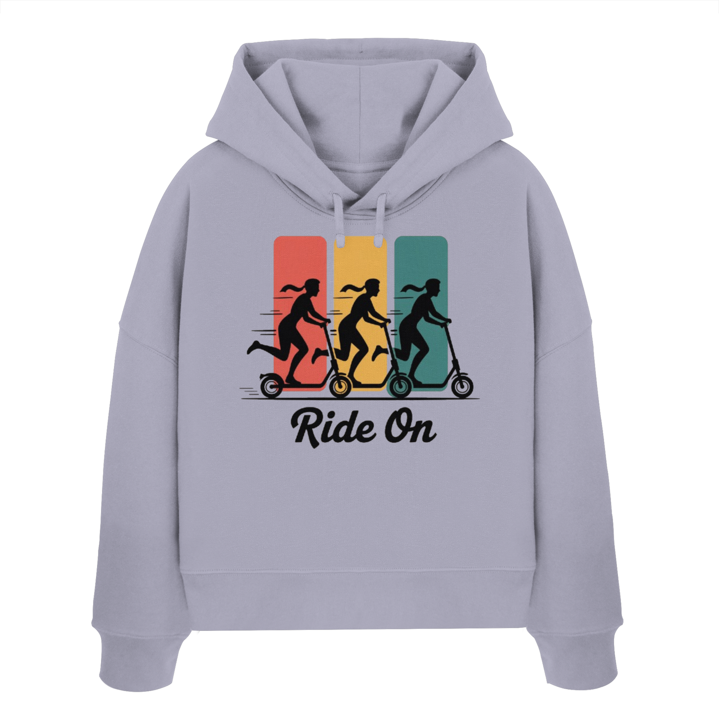 Ride on  - Womens Organic Boxcut Hoodie