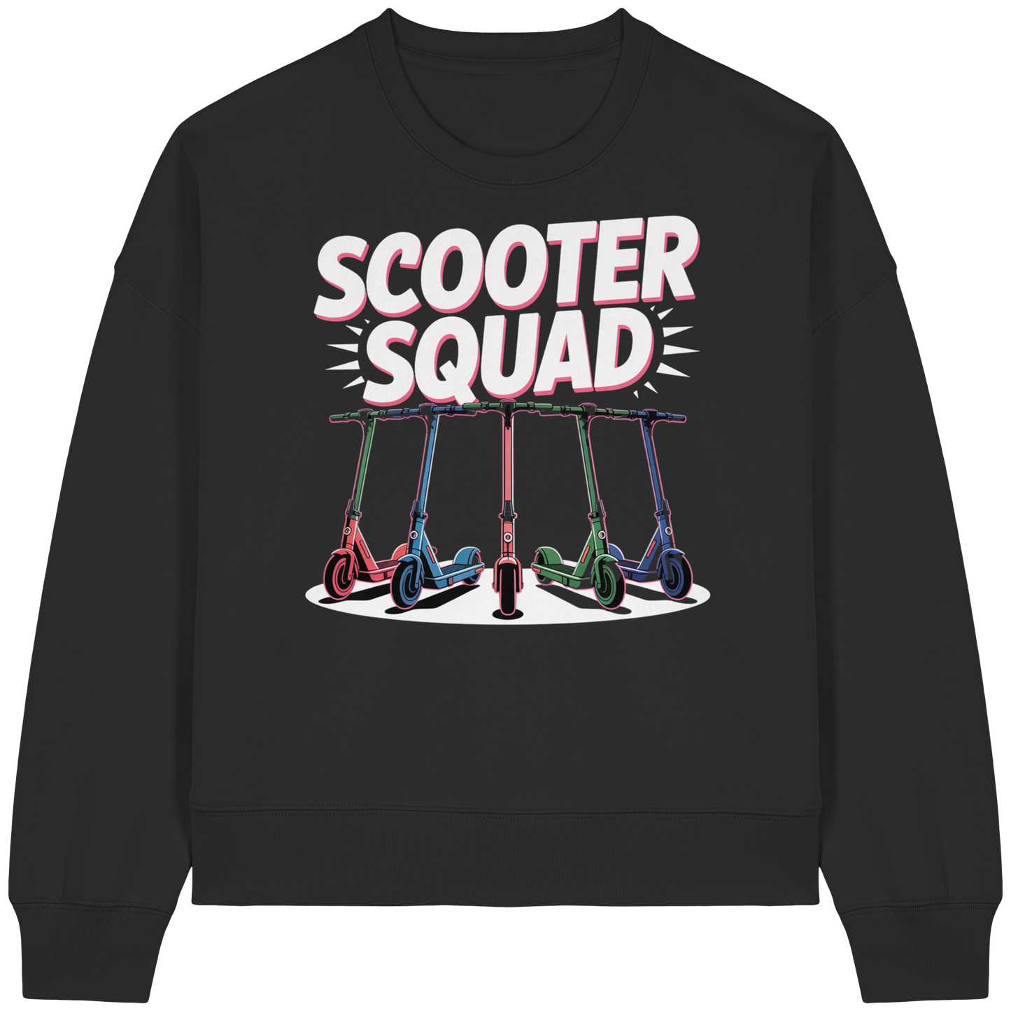 Scooter Squad - Womens Organic Boxcut Sweatshirt