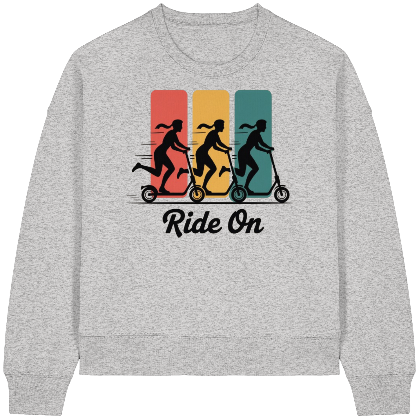 Ride on  - Womens Organic Boxcut Sweatshirt