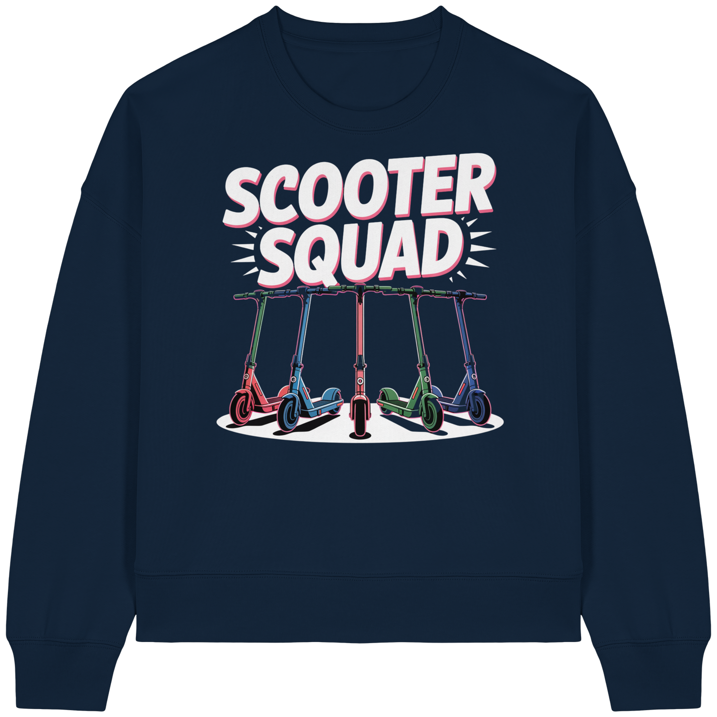 Scooter Squad - Womens Organic Boxcut Sweatshirt