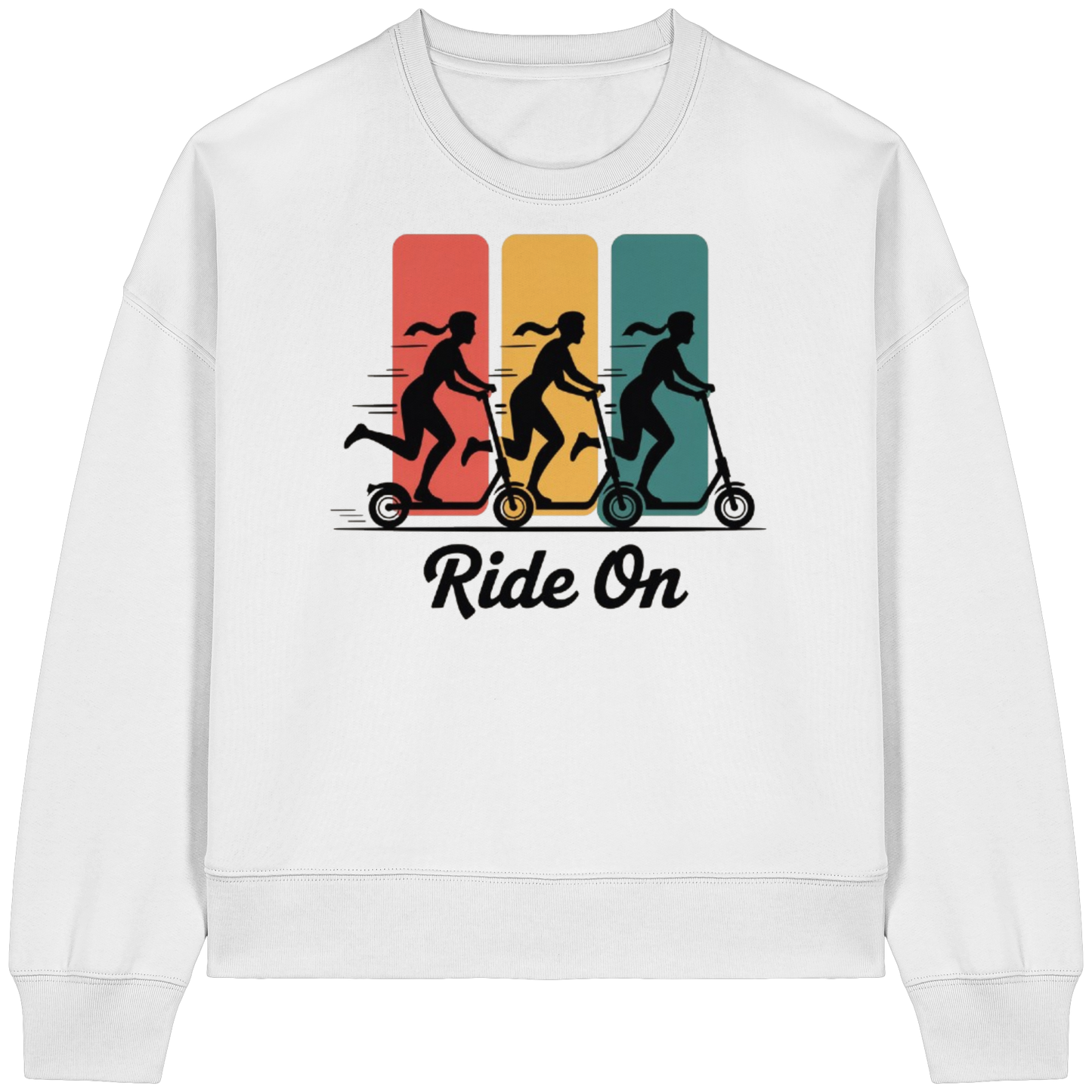 Ride on  - Womens Organic Boxcut Sweatshirt