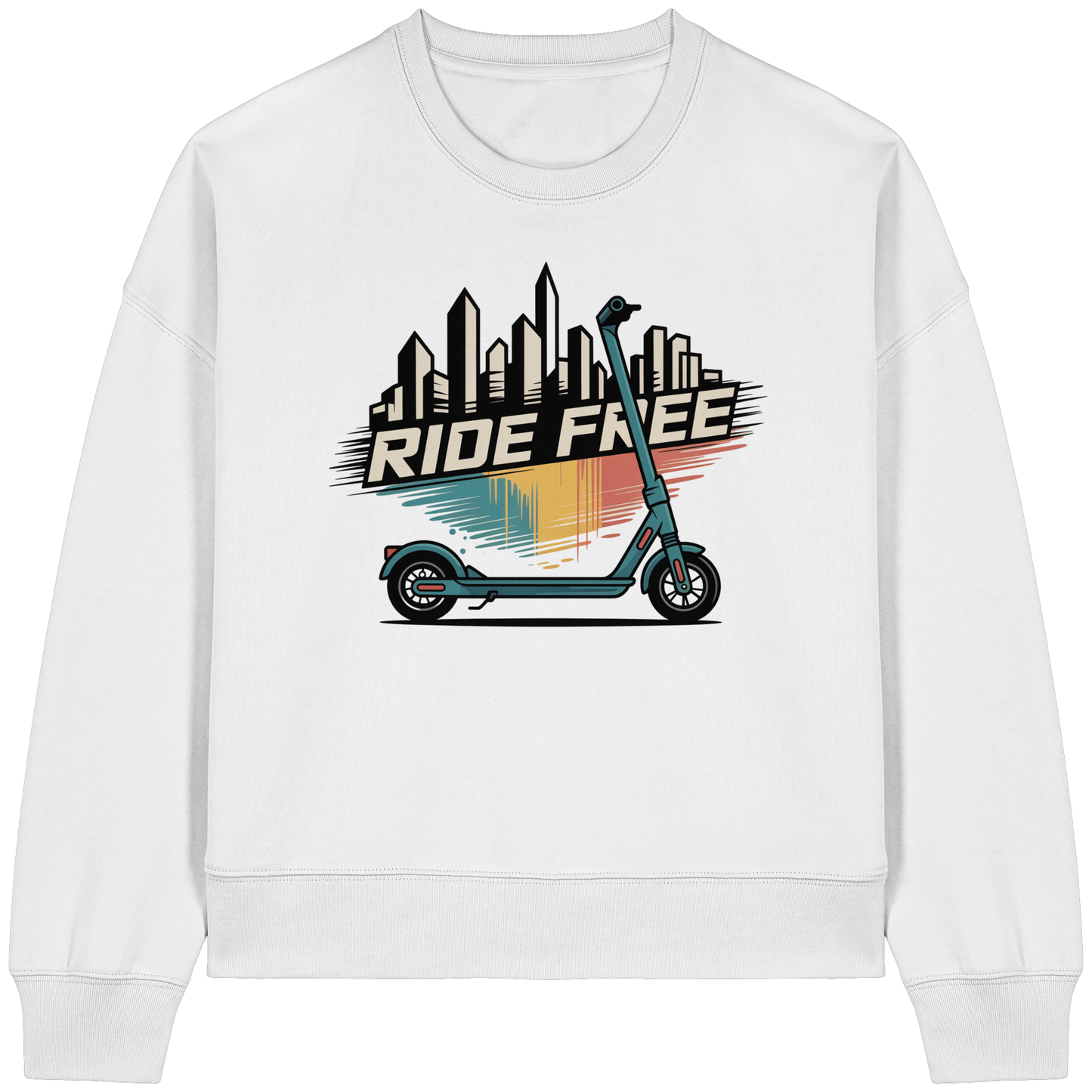 Ride free - Womens Organic Boxcut Sweatshirt