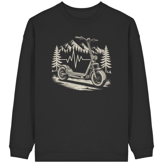 Heartbeat Offroad E-Scooter - Womens Organic Oversized Sweatshirt