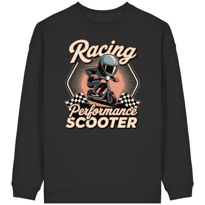 Racing Performance Scooter - Womens Organic Oversized Sweatshirt