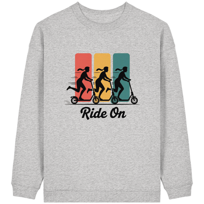 Ride on  - Womens Organic Oversized Sweatshirt