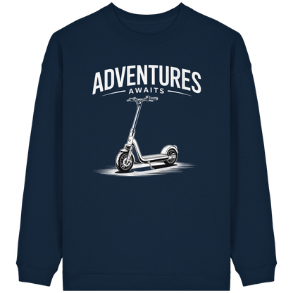 Adventure Awaits - Womens Organic Oversized Sweatshirt