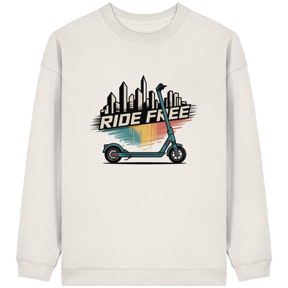 Ride free - Womens Organic Oversized Sweatshirt