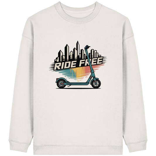 Ride free - Womens Organic Oversized Sweatshirt